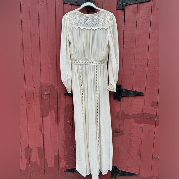 NWT Spell & the Gypsy Le Gauze Lace duster Small new off white dress wedding - Picture 9 of 17